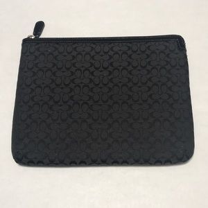Coach Black Zippered Tablet Case